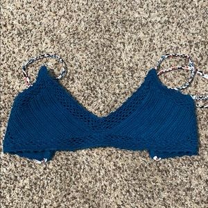 Blue bathing suit top